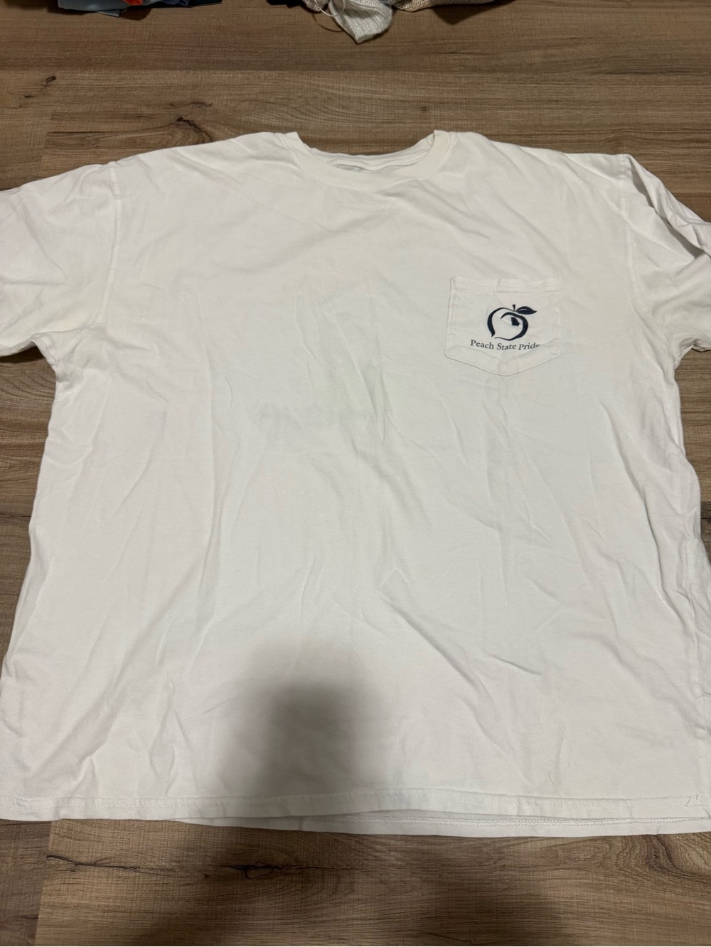 Peach State Pride Georgian • American White Pocket Tee